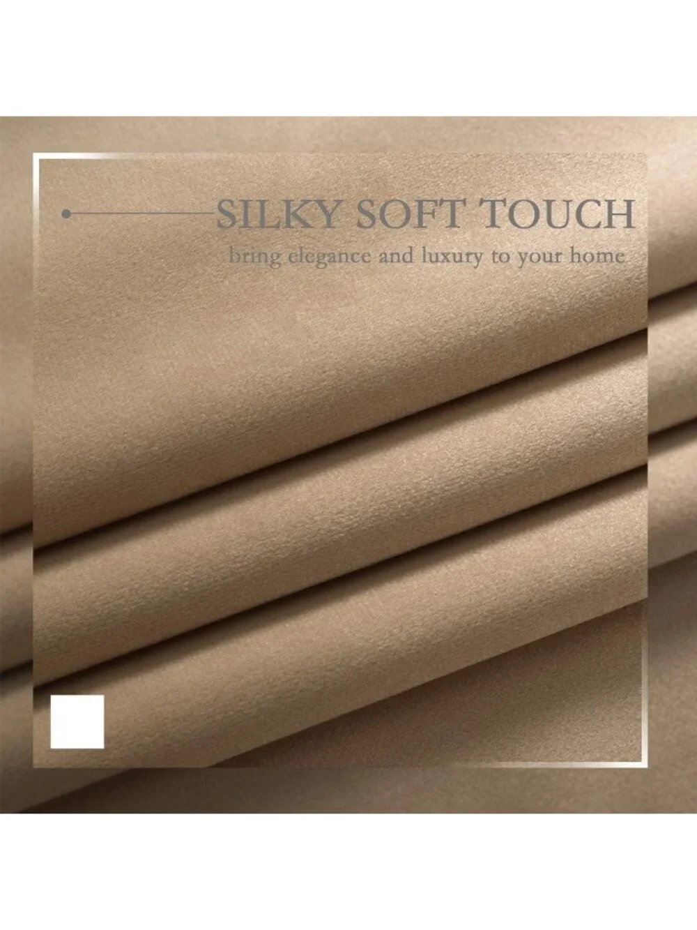 Soft Taupe Velvet Curtains 84